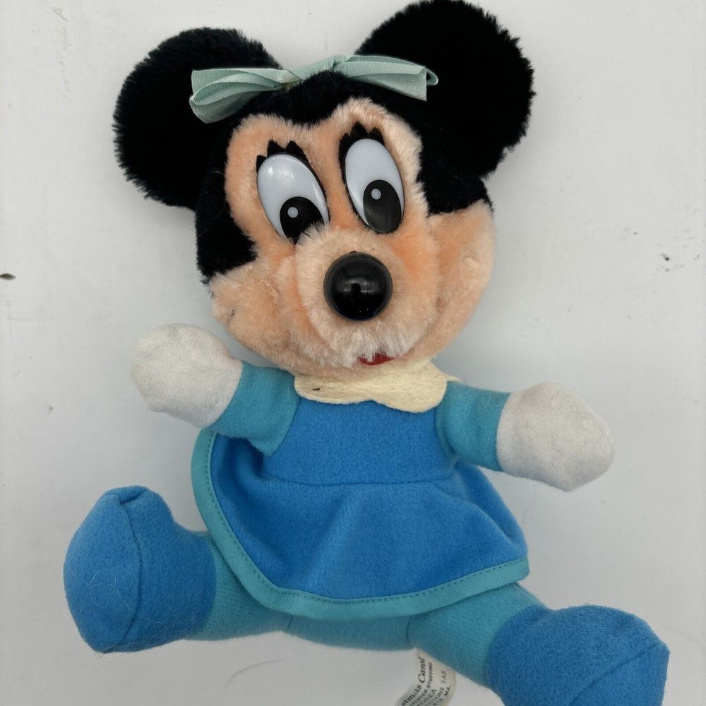 Vintage Disney 1984 Minnie Mouse Plush From Mickey's Christmas Carol Set.  8"